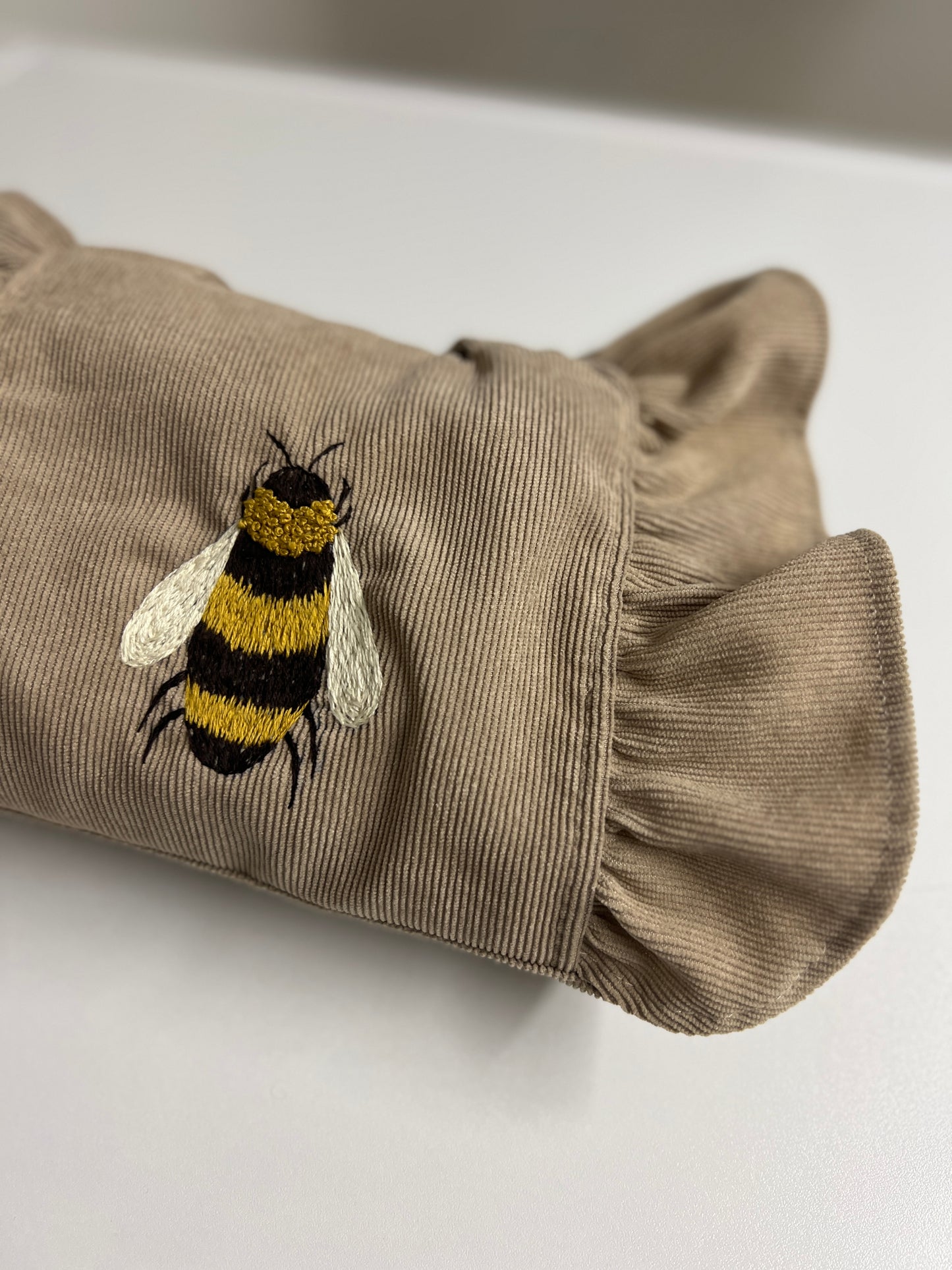 Sweet Hum | Corduroy Dress with Embroidered Bee | 2–3 years