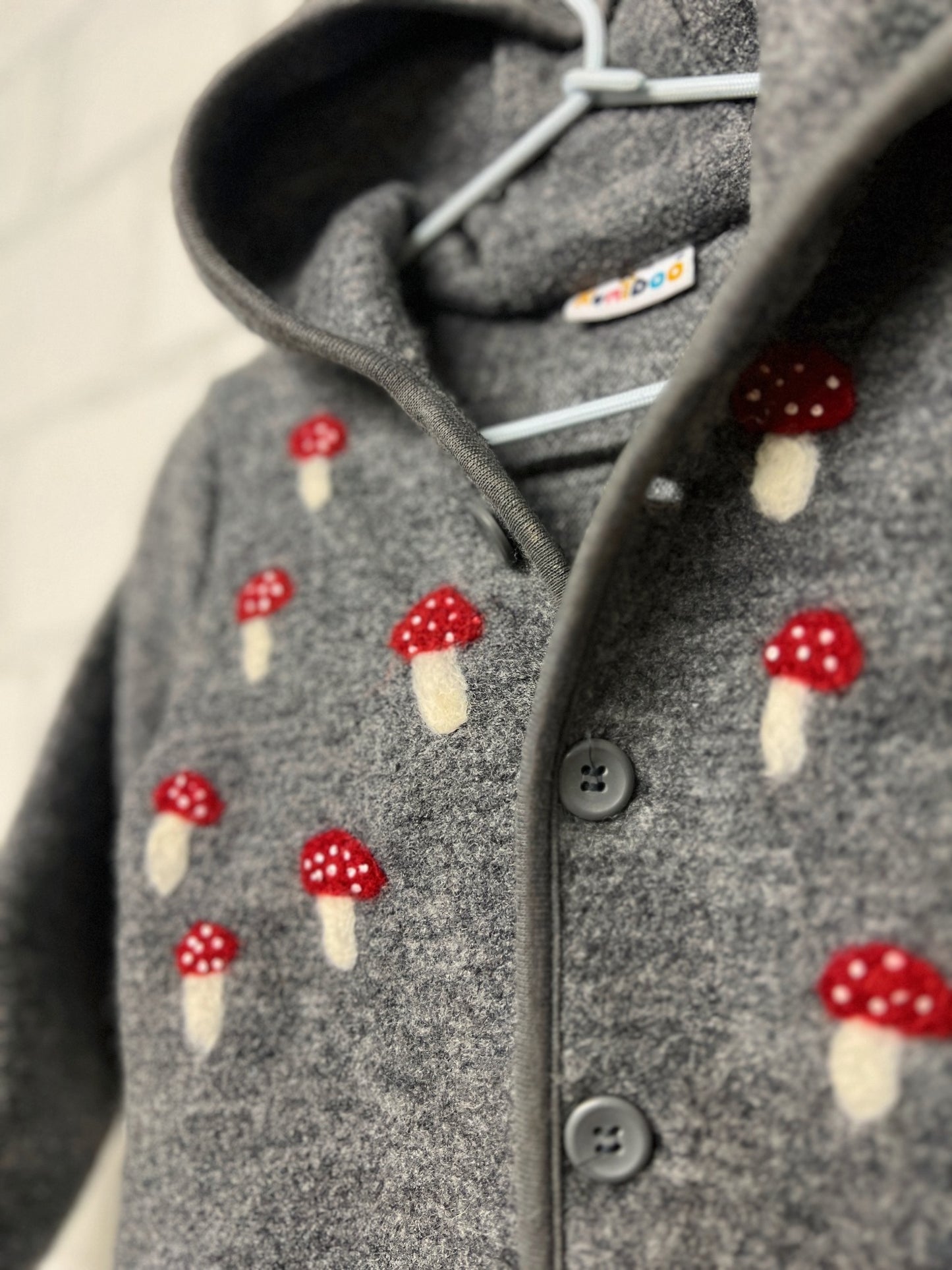Toadstool Rain -wool baby jumpsuit | 6-12 months