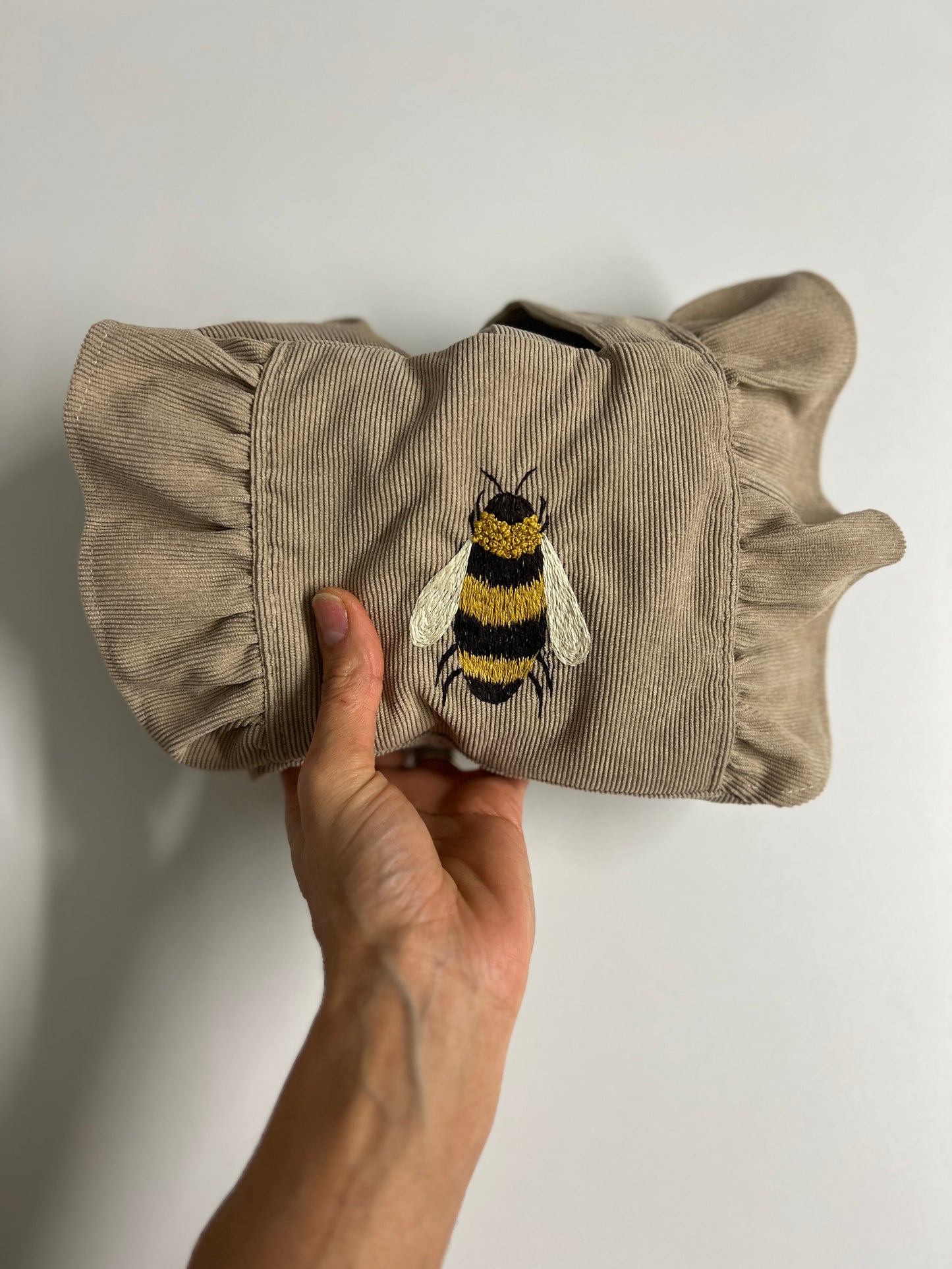 Sweet Hum | Corduroy Dress with Embroidered Bee | 2–3 years