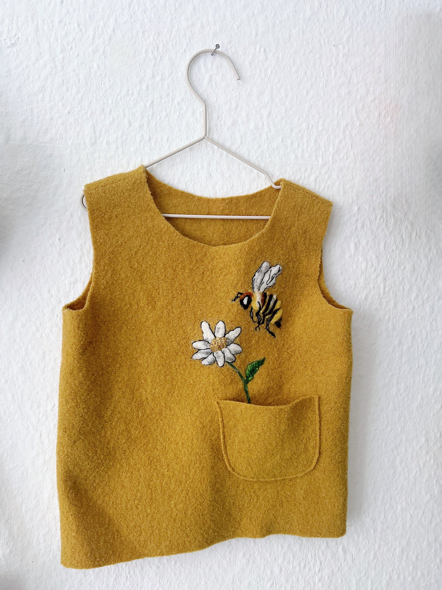 Honeybee Haven Wool Vest |18-24 months