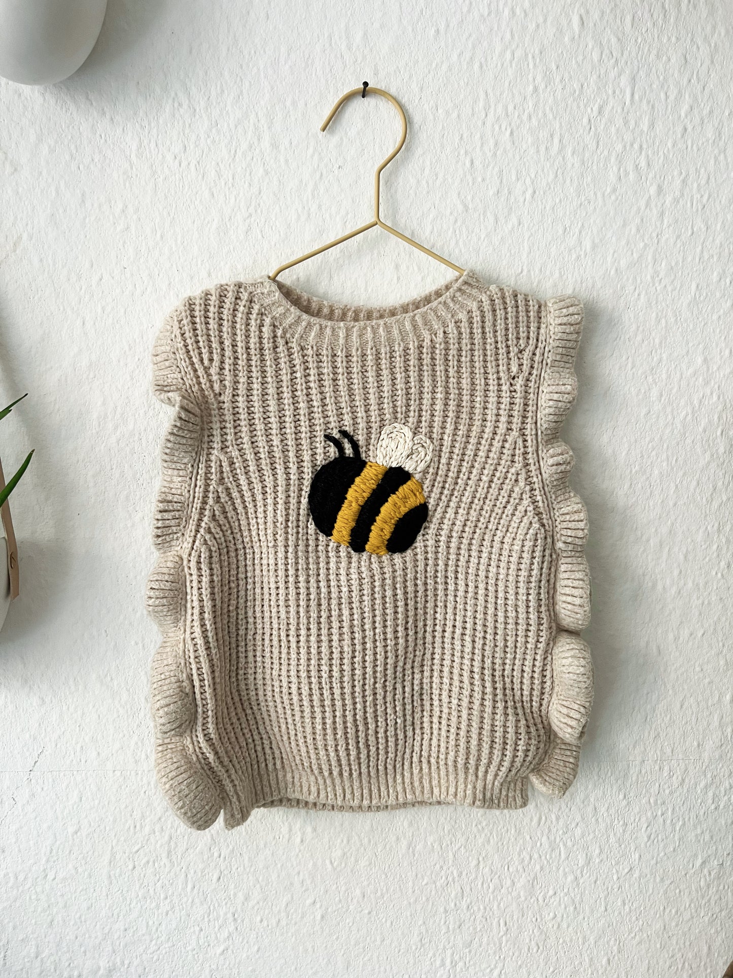 Bumble Love | Hand-Embroidered Bee Vest | 18–24 months