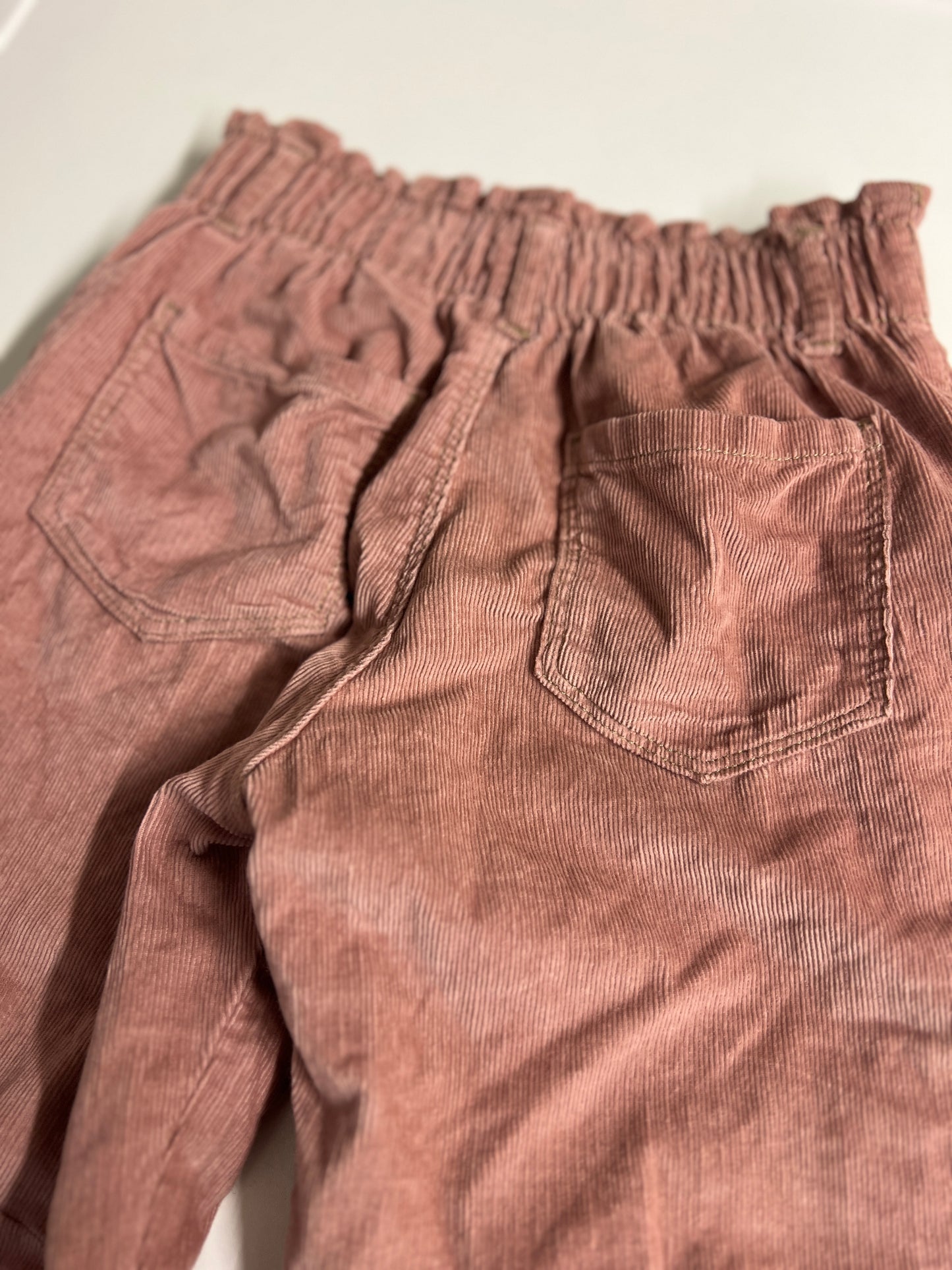 Blush Meadow — Hand-Embroidered Corduroy Pants | 3-4 years old