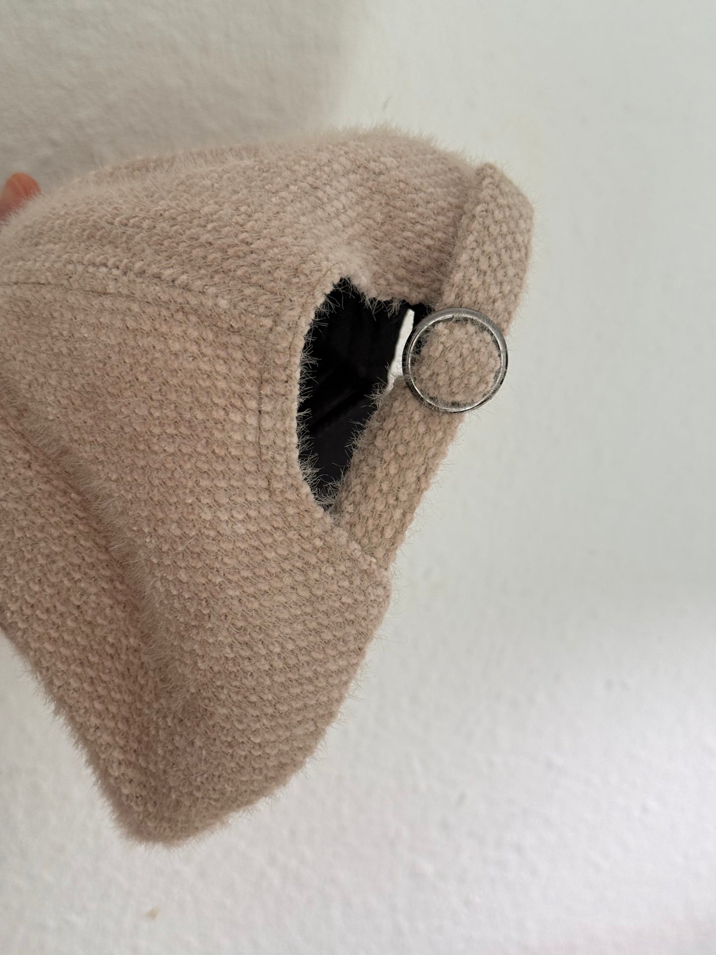 Zara Beige Hand-Embroidered Botanical Cap