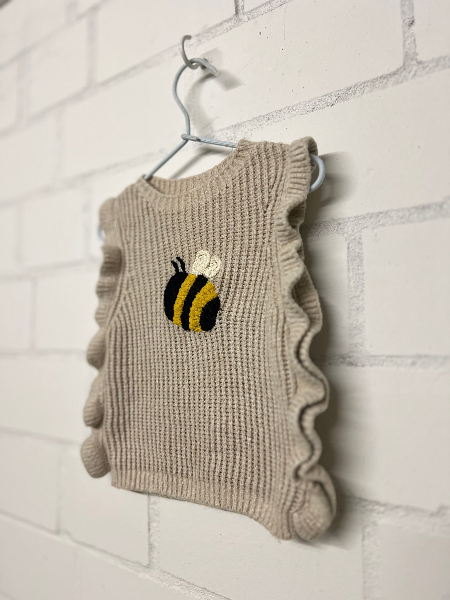 Bumble Love | Hand-Embroidered Bee Vest | 18–24 months