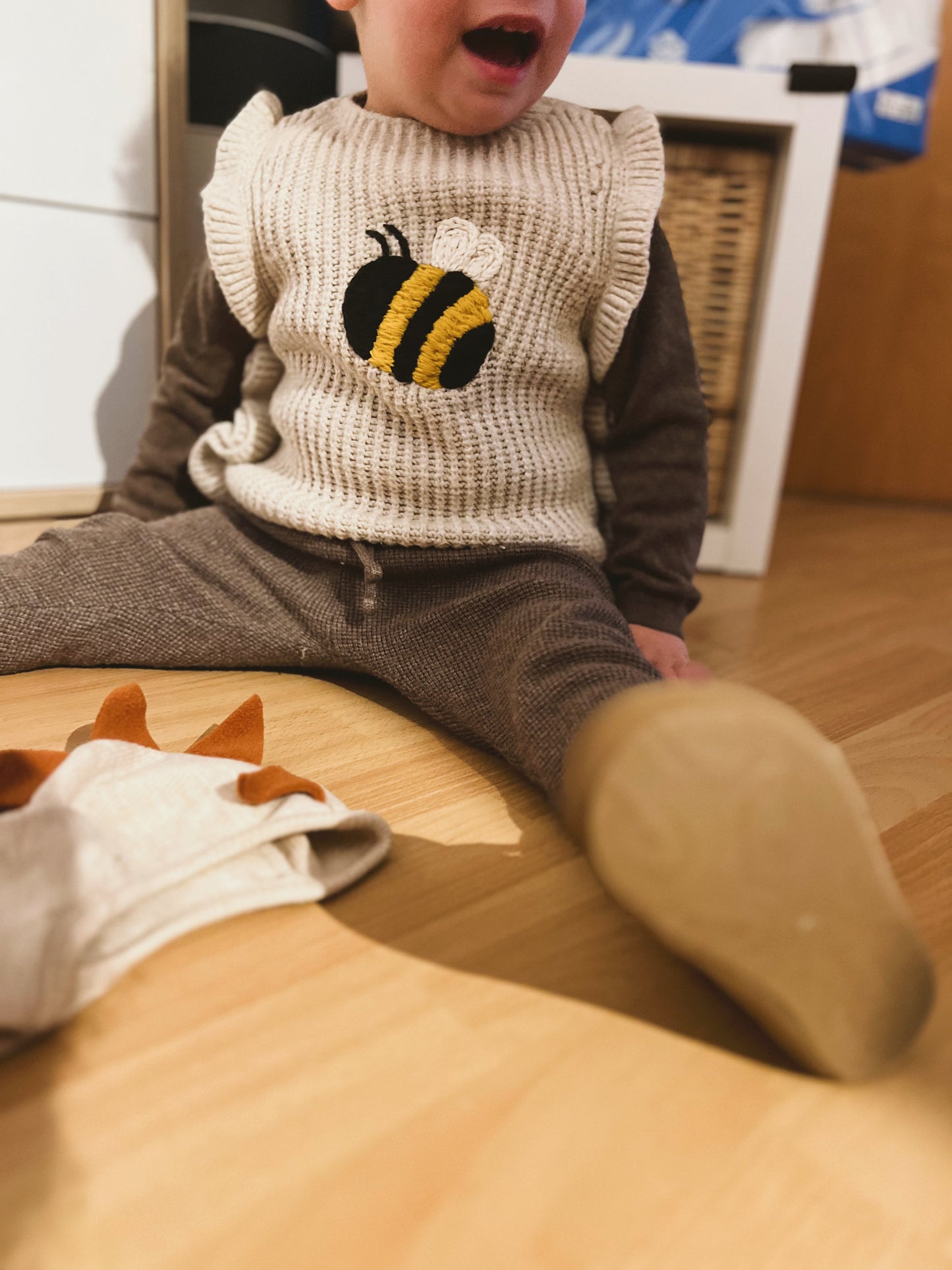 Bumble Love | Hand-Embroidered Bee Vest | 18–24 months