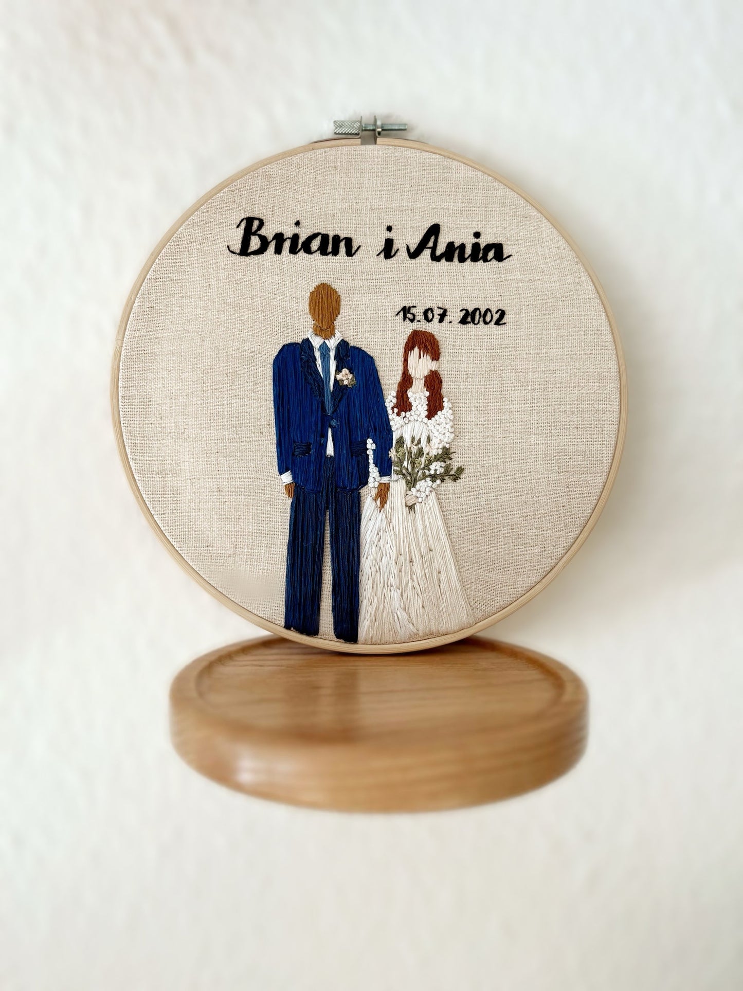 Threaded Vows – Custom Wedding Hoop Embroidery | One Size