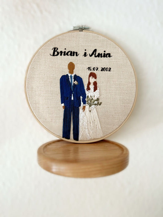 Threaded Vows – Custom Wedding Hoop Embroidery | One Size