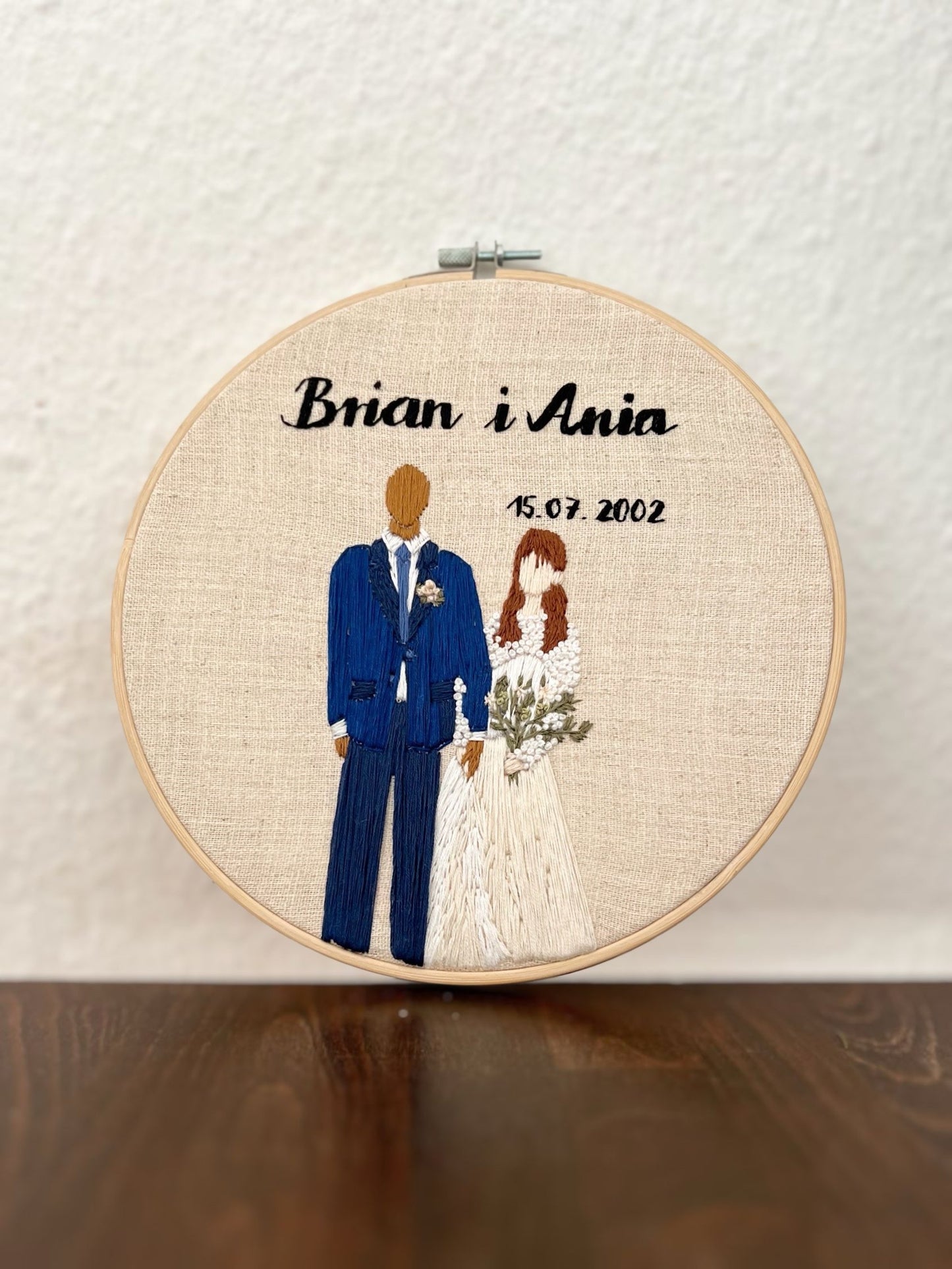 Threaded Vows – Custom Wedding Hoop Embroidery | One Size
