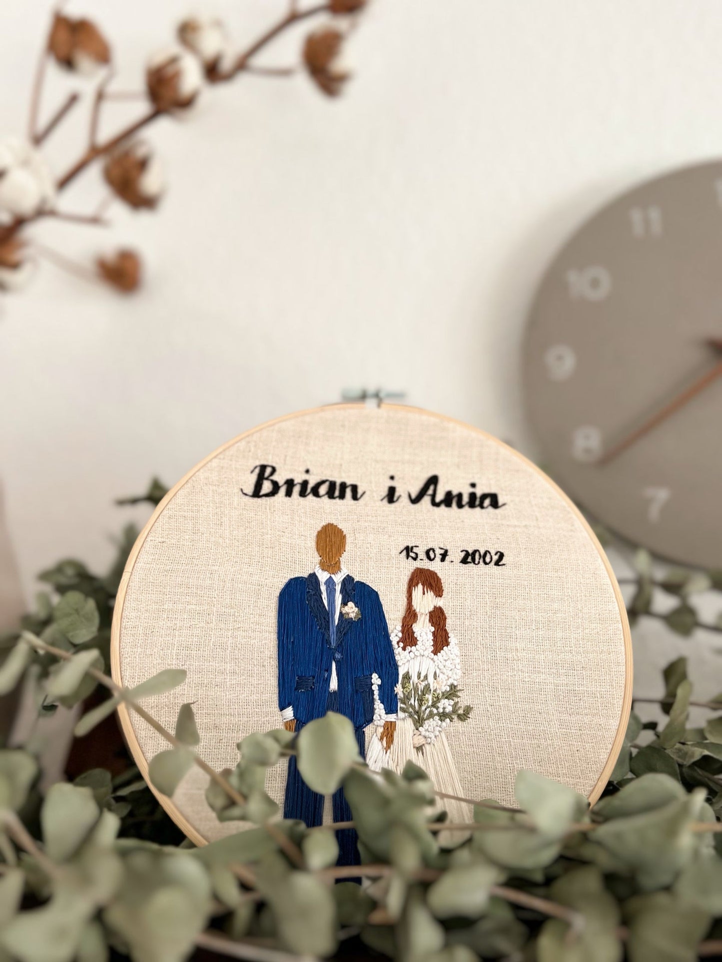Threaded Vows – Custom Wedding Hoop Embroidery | One Size