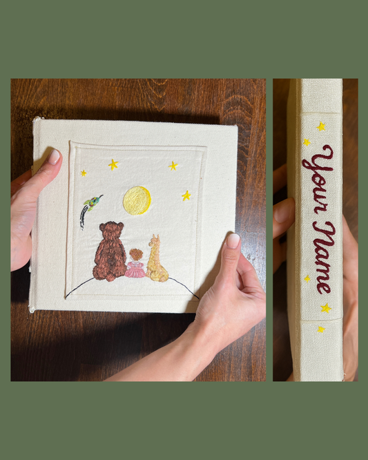 Rocket & Roots – Personalized Embroidered Keepsake Book | Mintkind Childhood Album Included