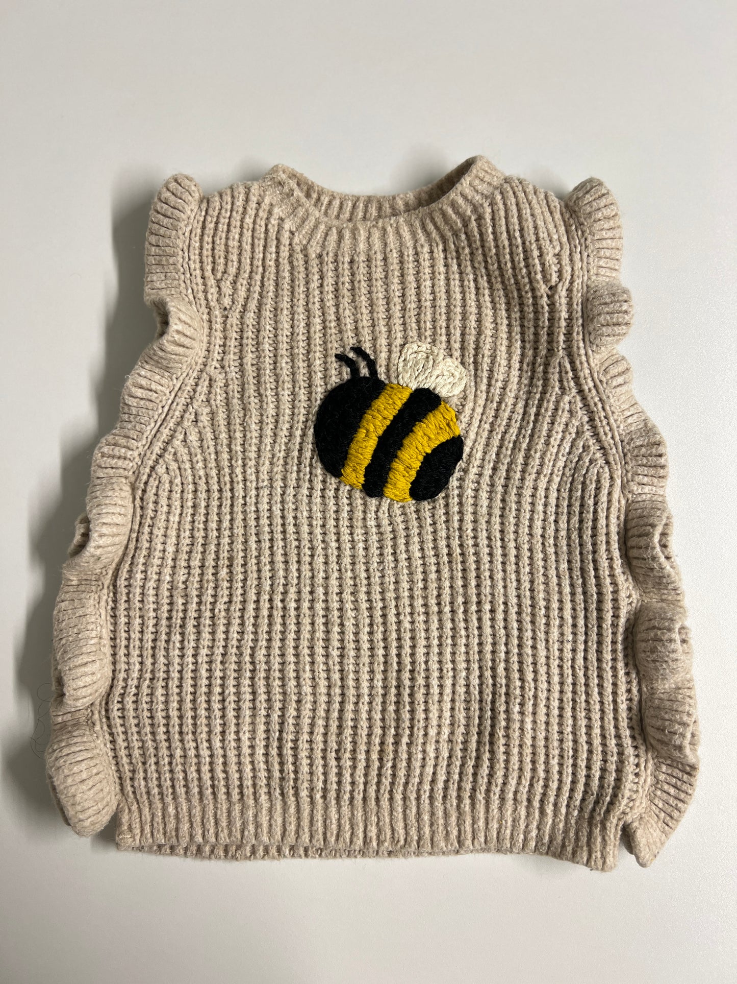 Bumble Love | Hand-Embroidered Bee Vest | 18–24 months